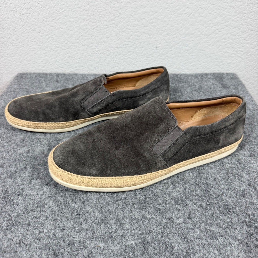 Vince Suede Espadrille Slip On Sneaker Mens Size 11 M 45 Grey Leather EUC